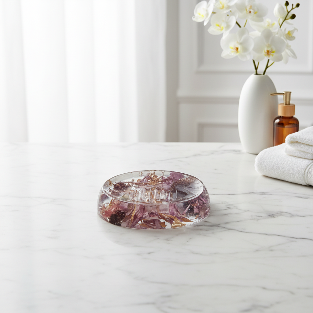 Resin Botanical Dish – Top View 1:1