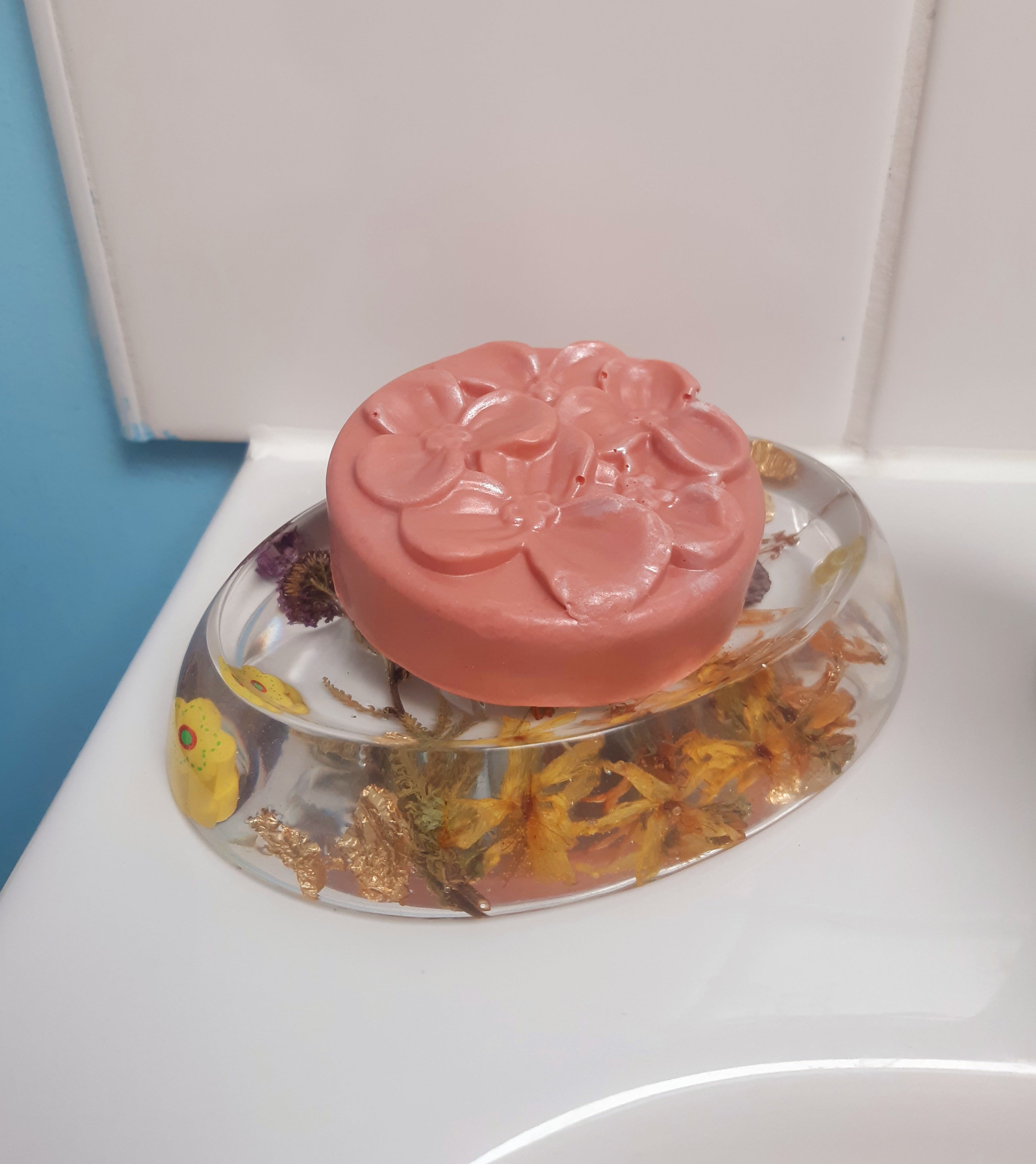 Yellow and Purple Soap Bar Dish