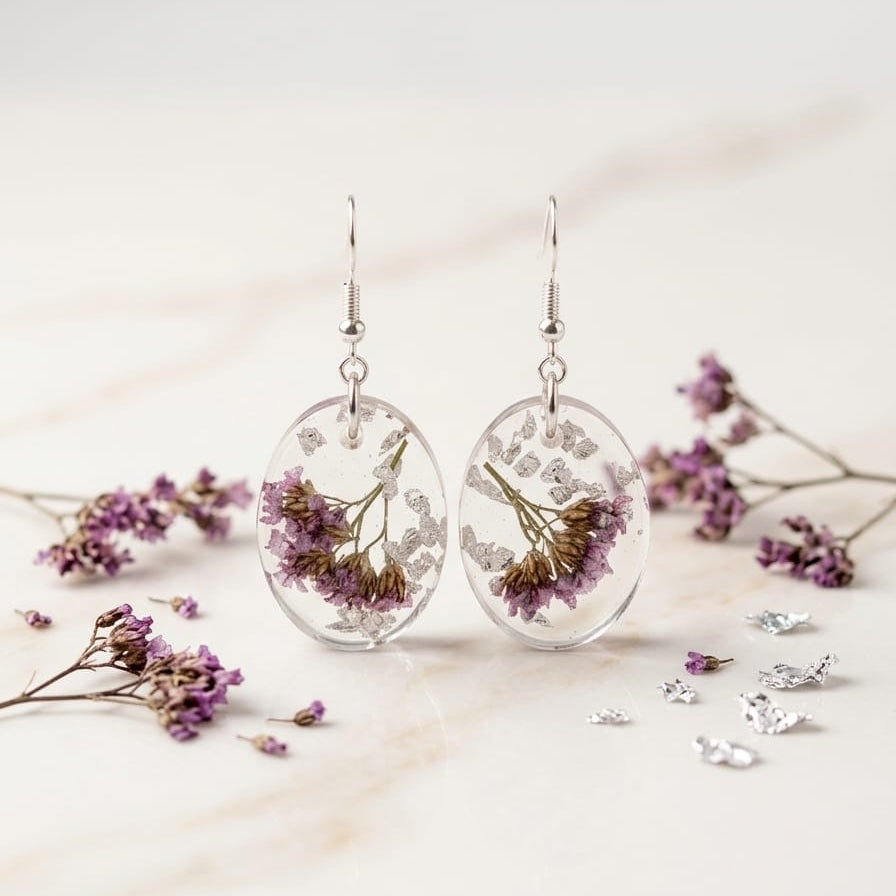 Blush Pink Oval Earings