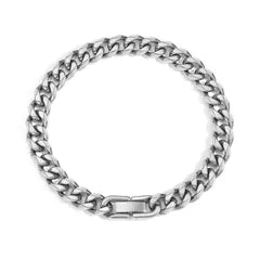 Unisex Waterproof Non-Tarnish Cuban Chain Link Bracelet — Titanium Steel