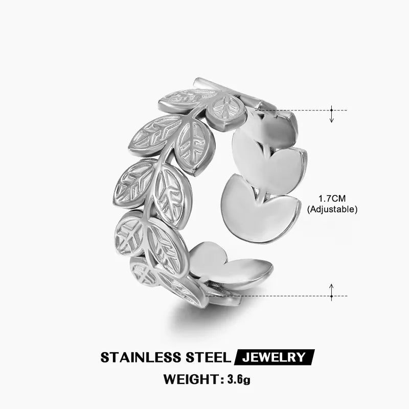Leaf Wrapped Adjustable Ring