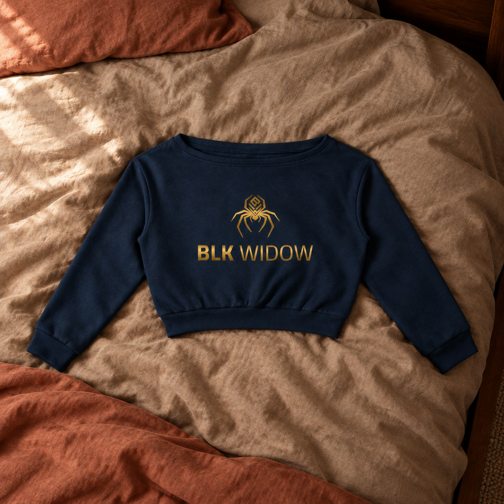 Sweatshirt on bedding with refined gold logo detail