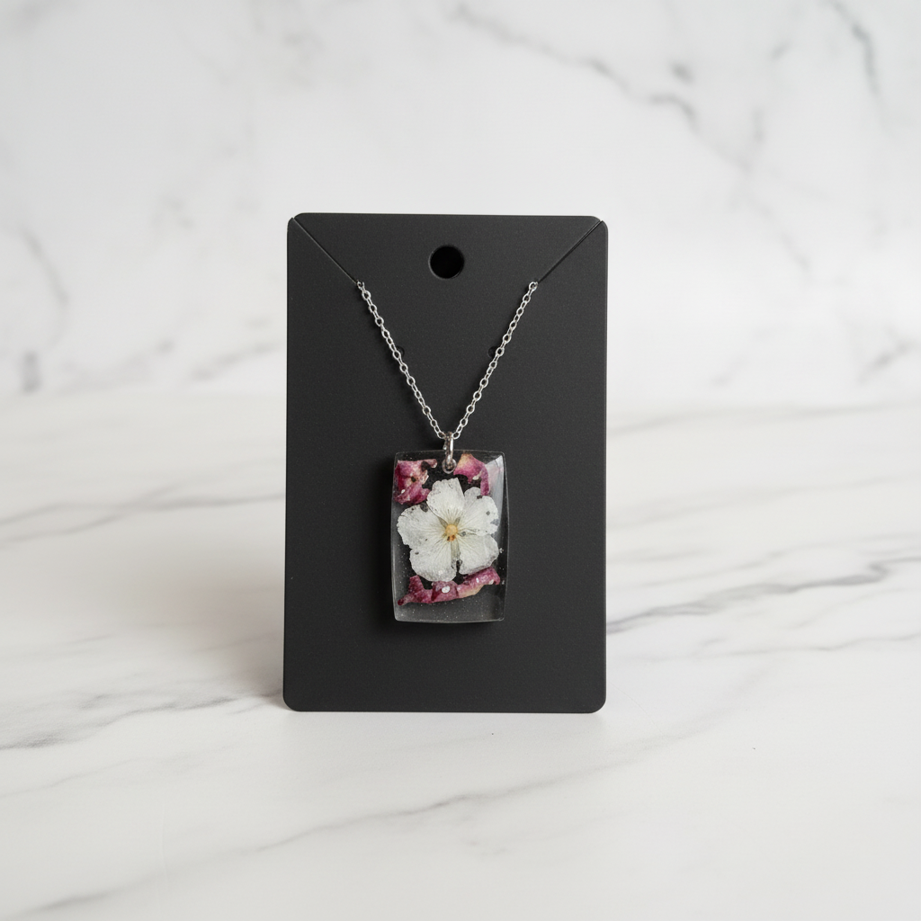 Teardrop Purple Earrings – White Marble