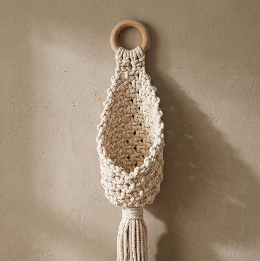 Three-pocket cream hanging design