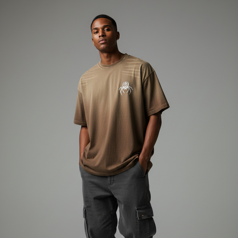 Tiger Stripe Gradient T-Shirt Model