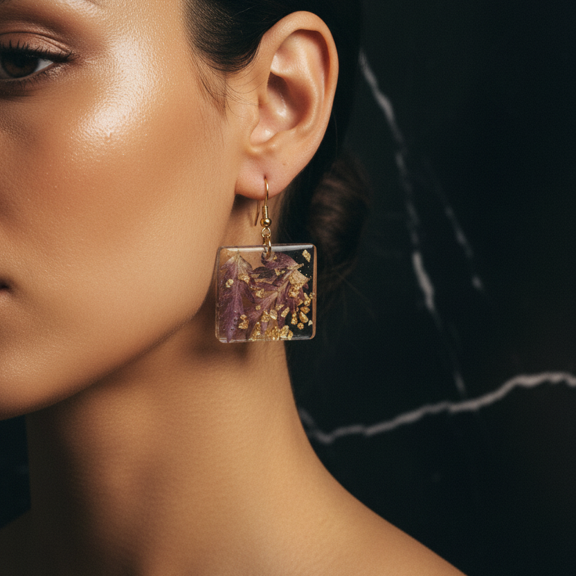 Toxic Flora Earrings - Model Shot