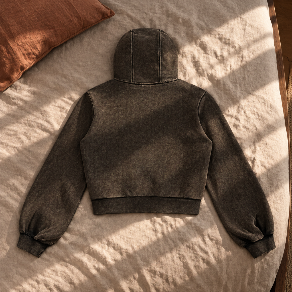 Vintage Wash Full Zip Hoodie back