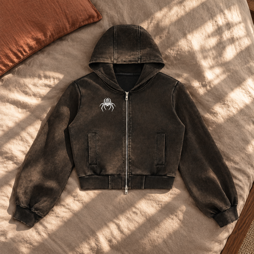 Vintage Wash Full Zip Hoodie front