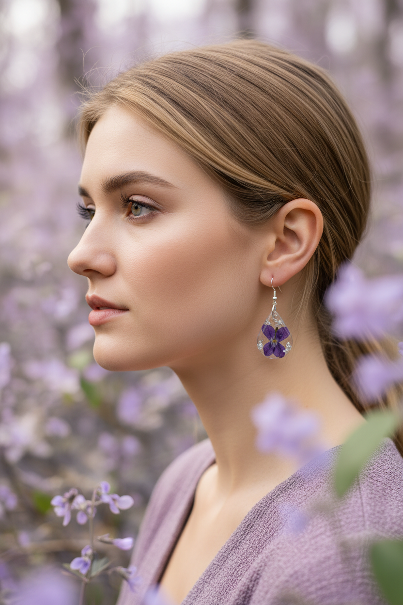 Viola Riviniana Earrings - Lifestyle