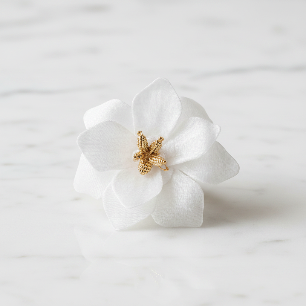 White Floral Ring