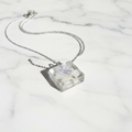 White Flower Resin Necklace