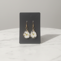 White Teardrop Earrings