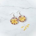 Yellow Daisy Resin Earrings