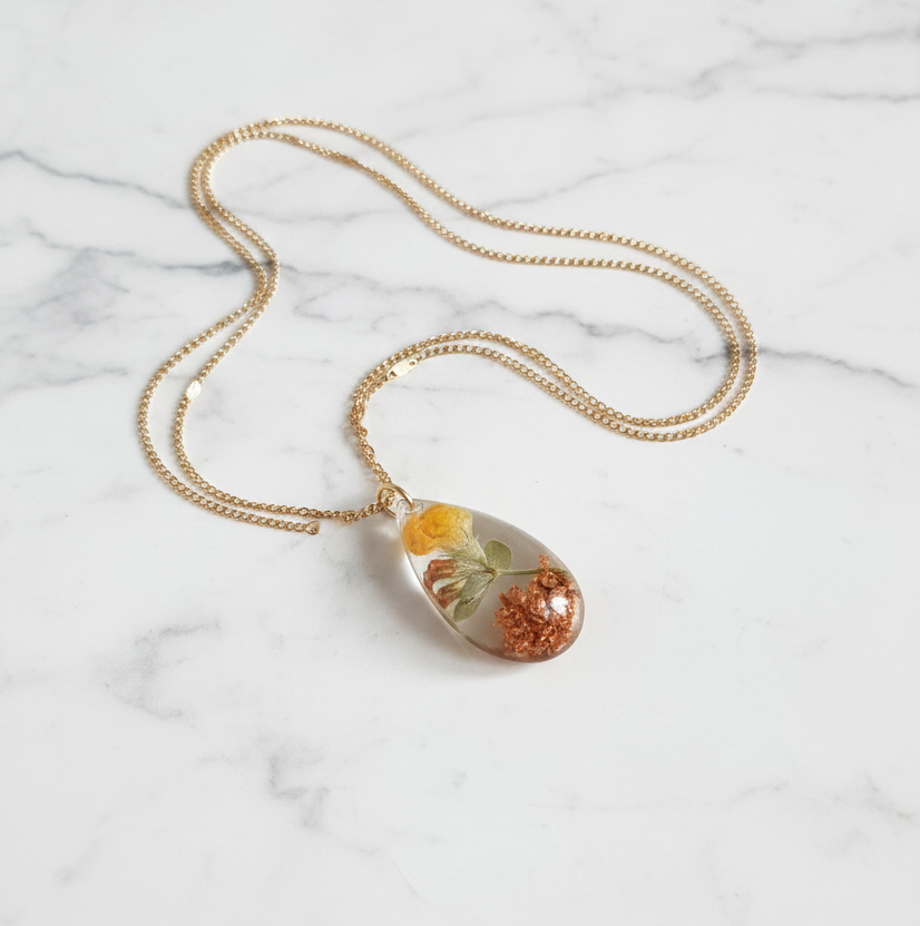 Yellow Teardrop — Plain Marble