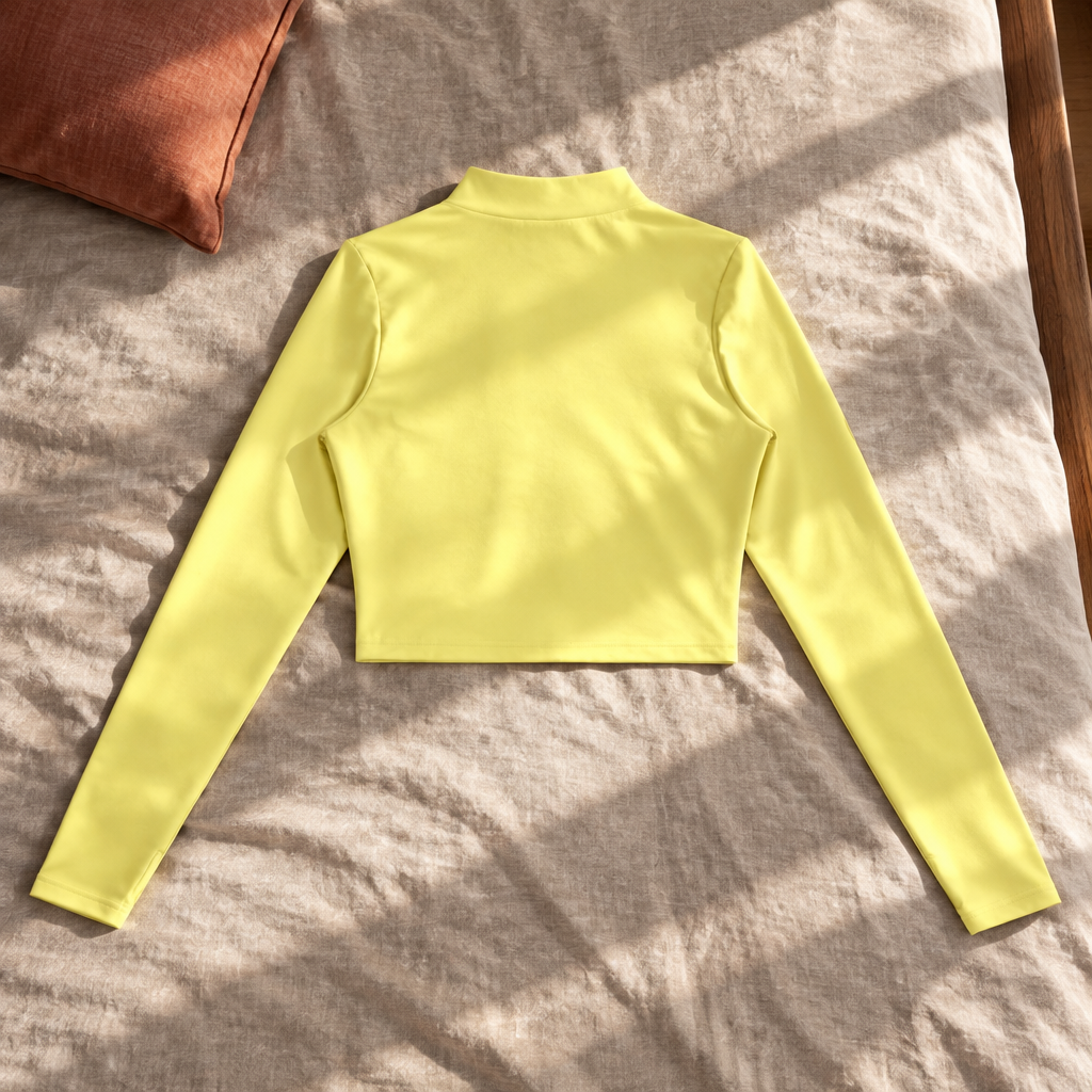Yellow Yoga Jacket back